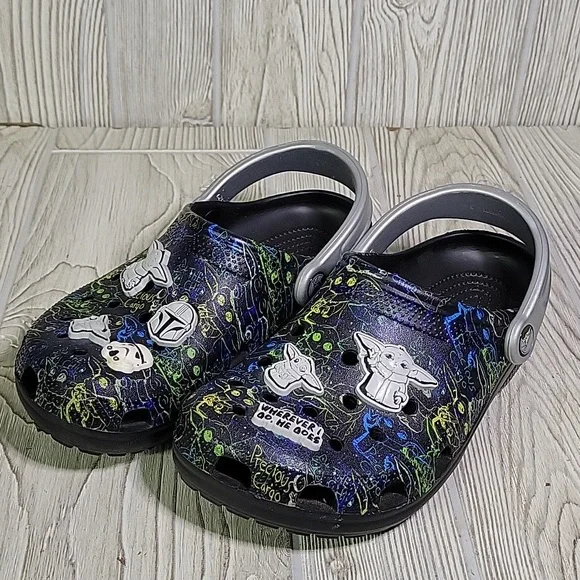 CROCS Kids Shoes in Black with Colorful Accents - Picture 10 of 10